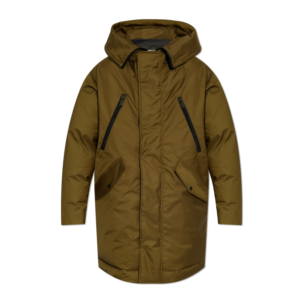 Dsquared2 Gewatteerde jas met capuchon Green Heren