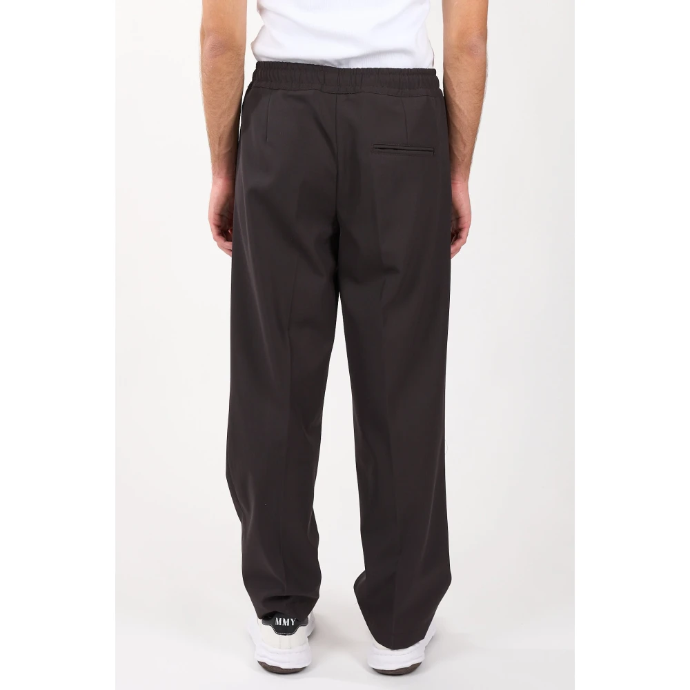 Costumein Loszittende zuivere wollen broek Brown Heren