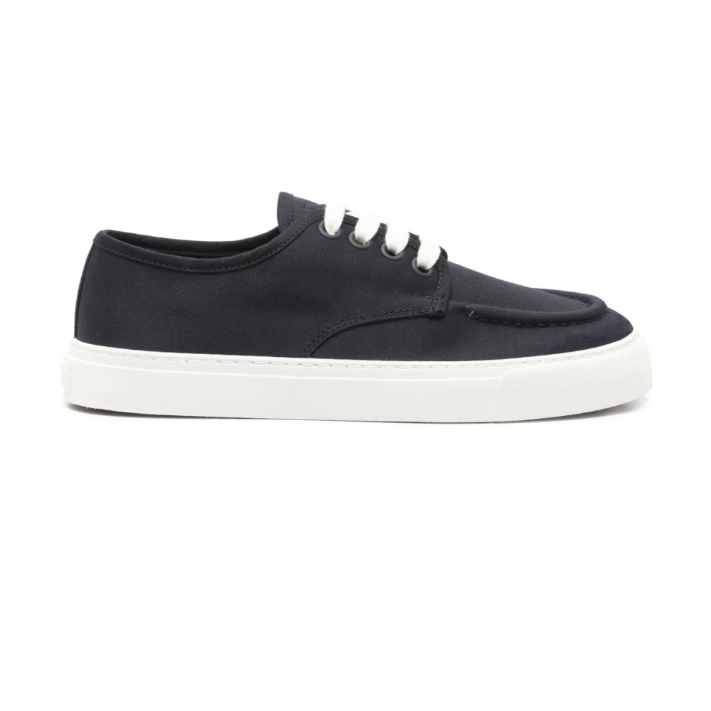 Prada Canvas Sneakers met Veters Heren Schoenen Blauw
