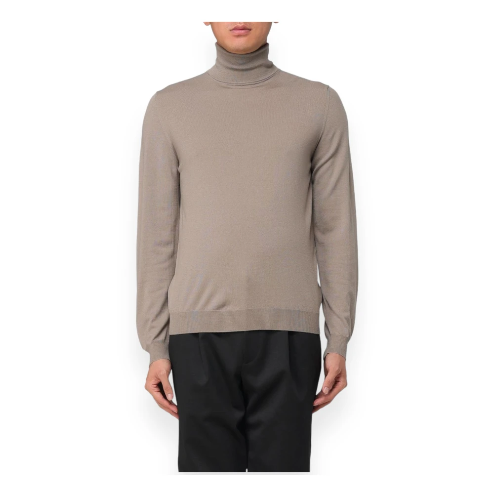 Zanone Ronde Hals Trui Beige Heren
