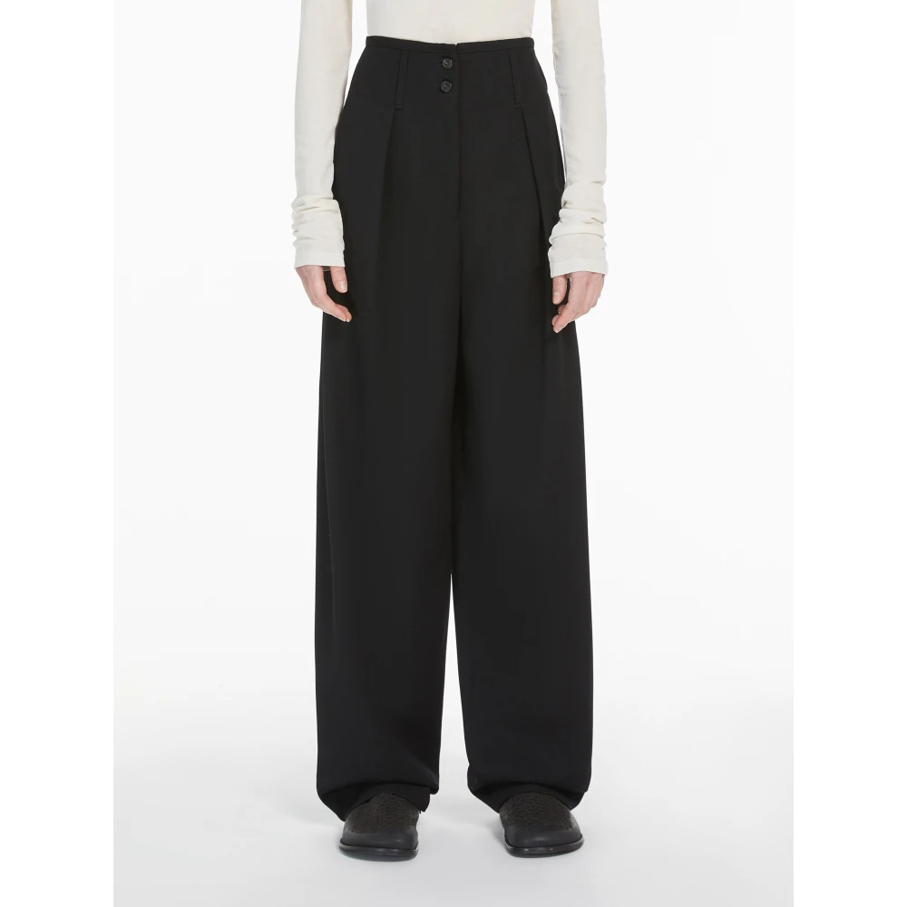 Max Mara Weekend Zwarte Broek Dingey Stijl Black Dames