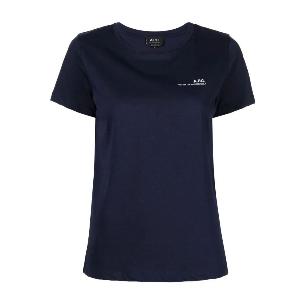 A.p.c. Mörkblå T-shirt Blue, Dam