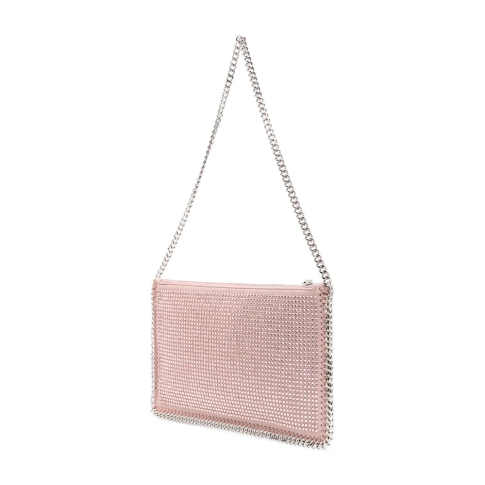 Stella Mccartney Poederroze Faux Suède Schoudertas Pink Dames