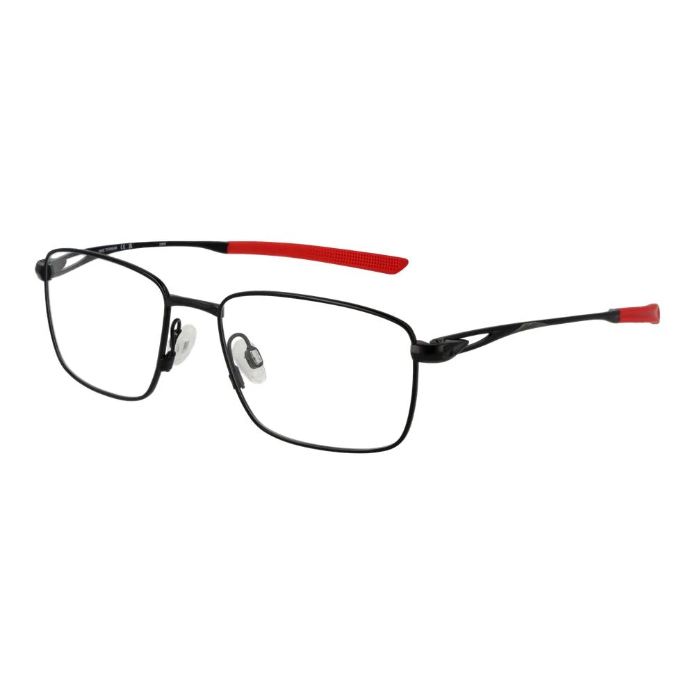 Nike Men's Black Glasses, One Size, Optical Frames Rectangle Style