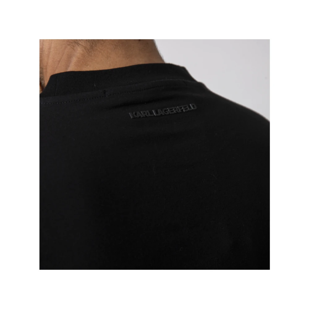 Karl Lagerfeld Zwart Logo T-shirt Korte Mouw Stretch Black Heren