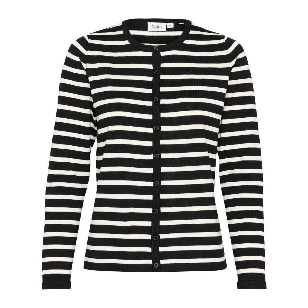 Saint Tropez Gestreepte Vest Zwart Mila Stripe Black Dames