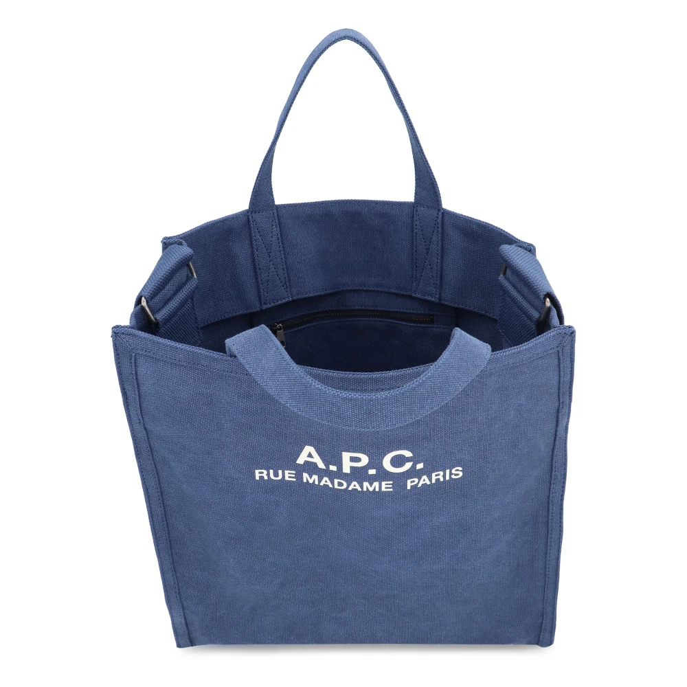 A.p.c. Denim Tote Tas Blue Heren