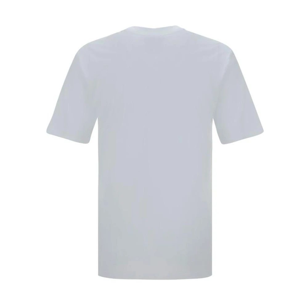 Moschino Maxi Monogram Print Katoenen T-Shirt White Heren