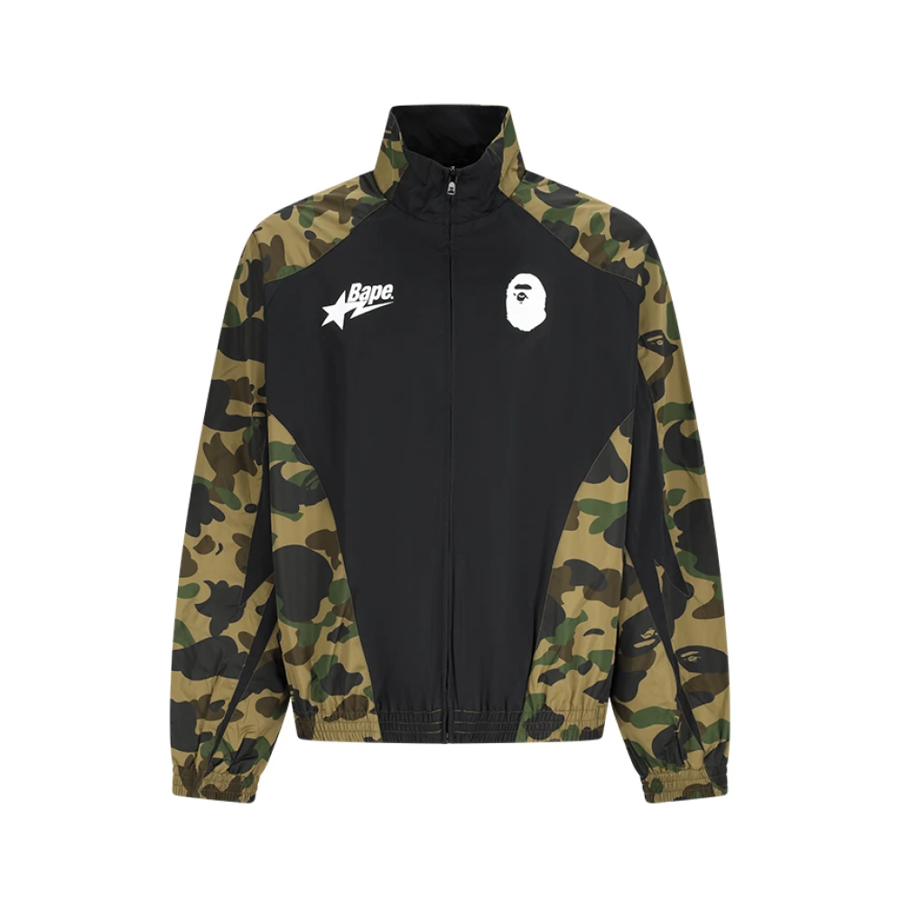 A Bathing Ape Multicolor 1St Camo Stand Collar Track Jacket - Male - Light Jackets - M - Jackets