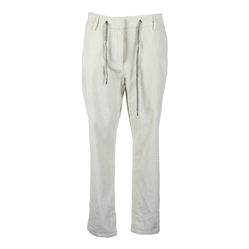 Eleventy Katoenen Casual Broek White Dames