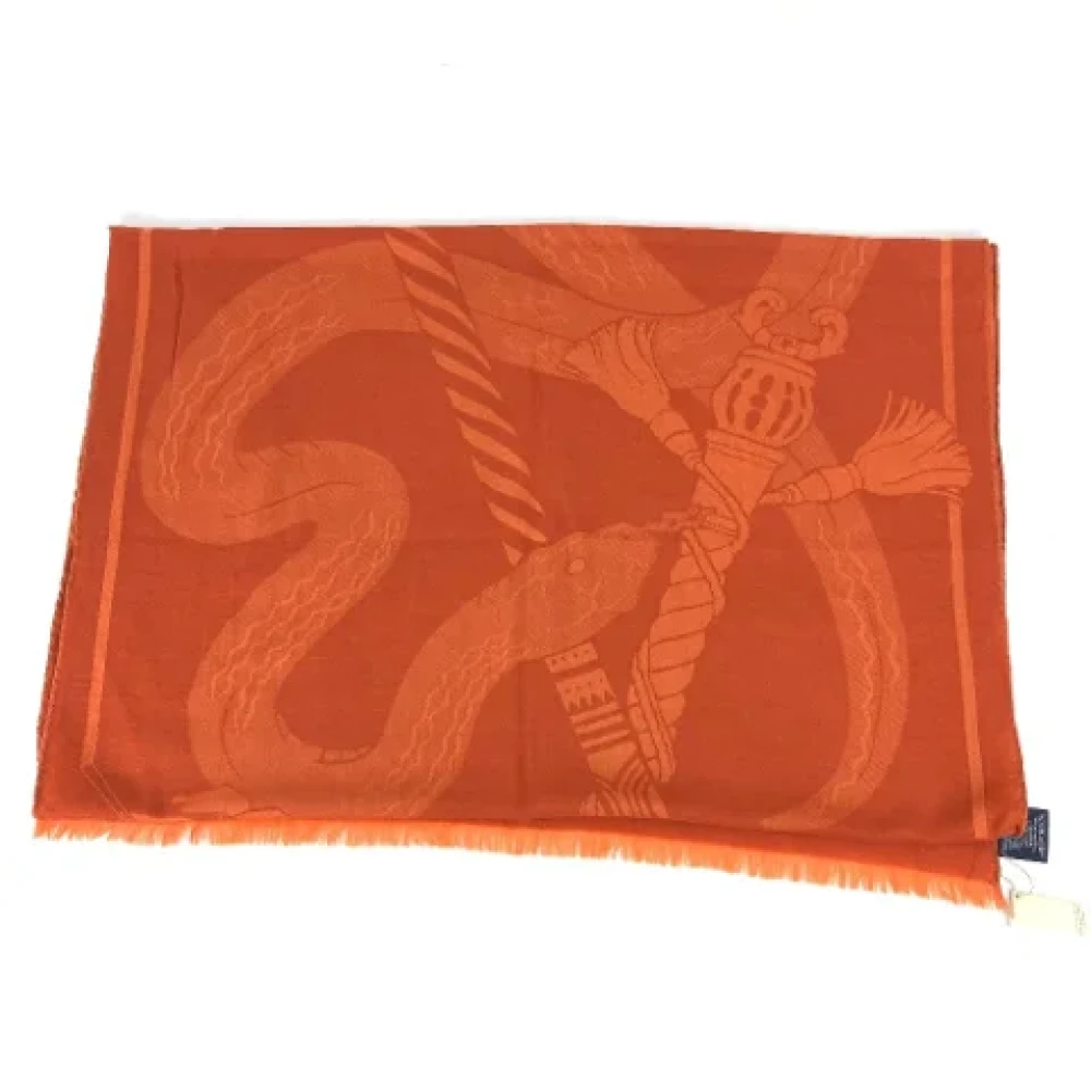 Hermès Vintage Pre-owned Fabric scarves Orange Dames