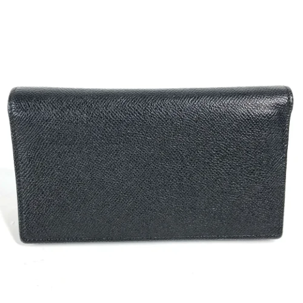 Bvlgari Vintage Pre-owned Leather wallets Black Dames