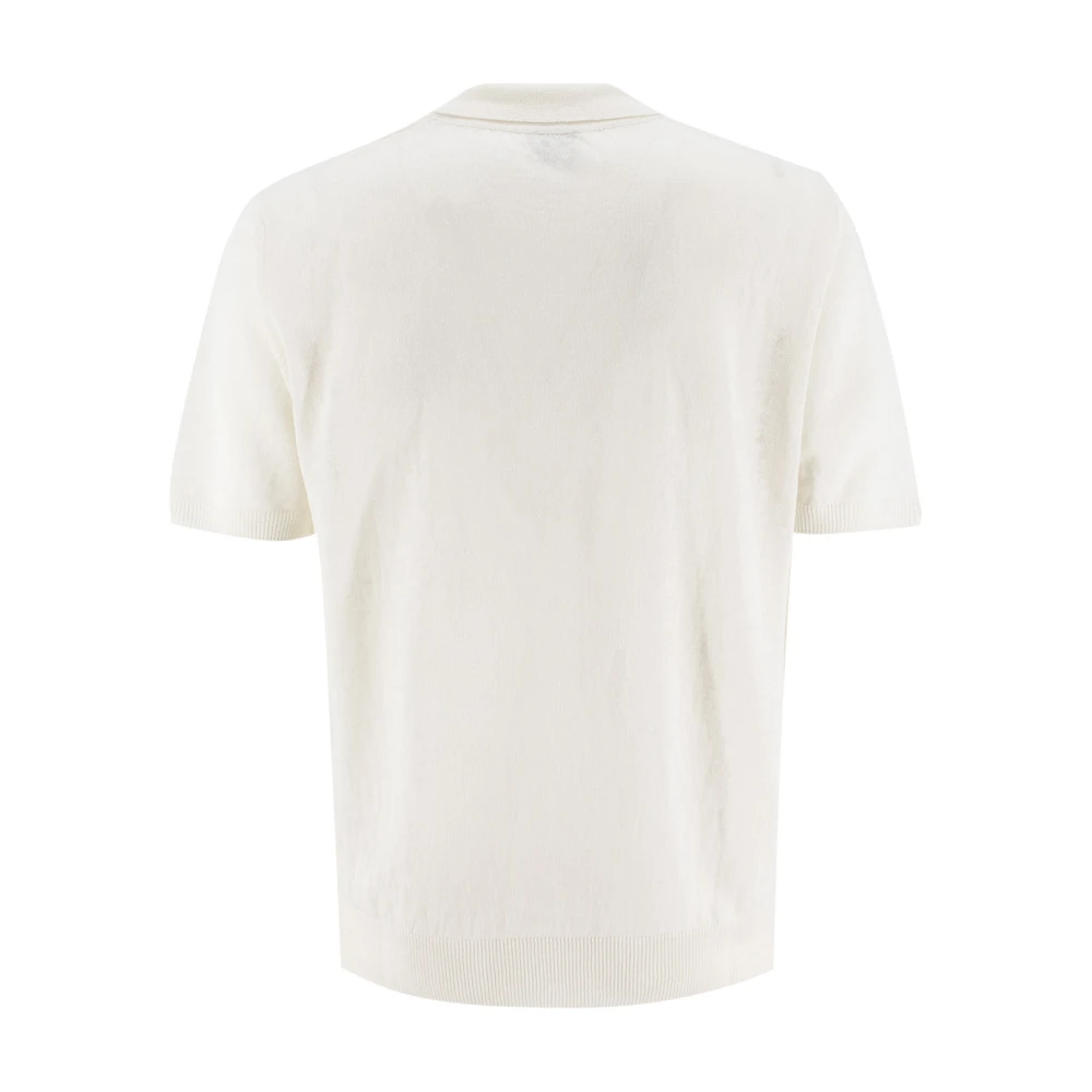 Eleventy Veelzijdig Linnen Polo Shirt White Heren