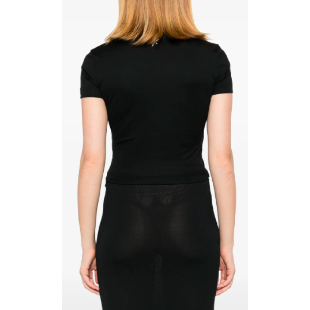 Mugler Zwart T-shirt Klassieke Stijl Black Dames