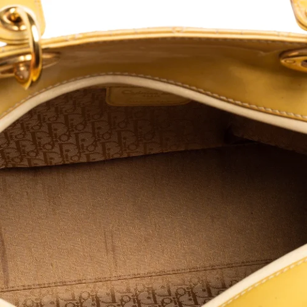 Dior Vintage Pre-owned Leather totes Yellow Dames