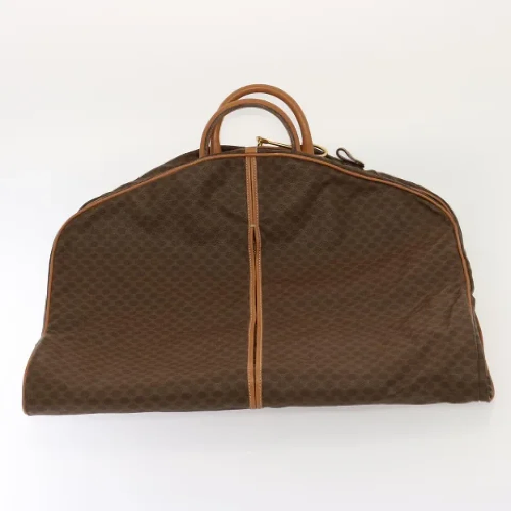 Celine Vintage Pre-owned Leather travel-bags Beige Dames