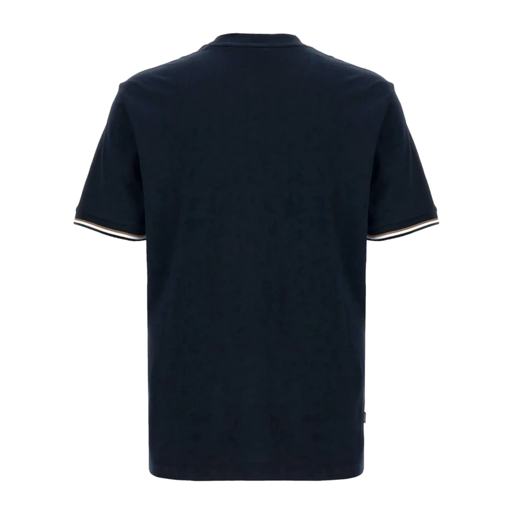 Hugo Boss Gestreept Thompson T-shirt Blauw Blue Heren