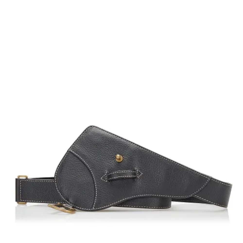 Dior Vintage Pre-owned Leather belts Black Dames