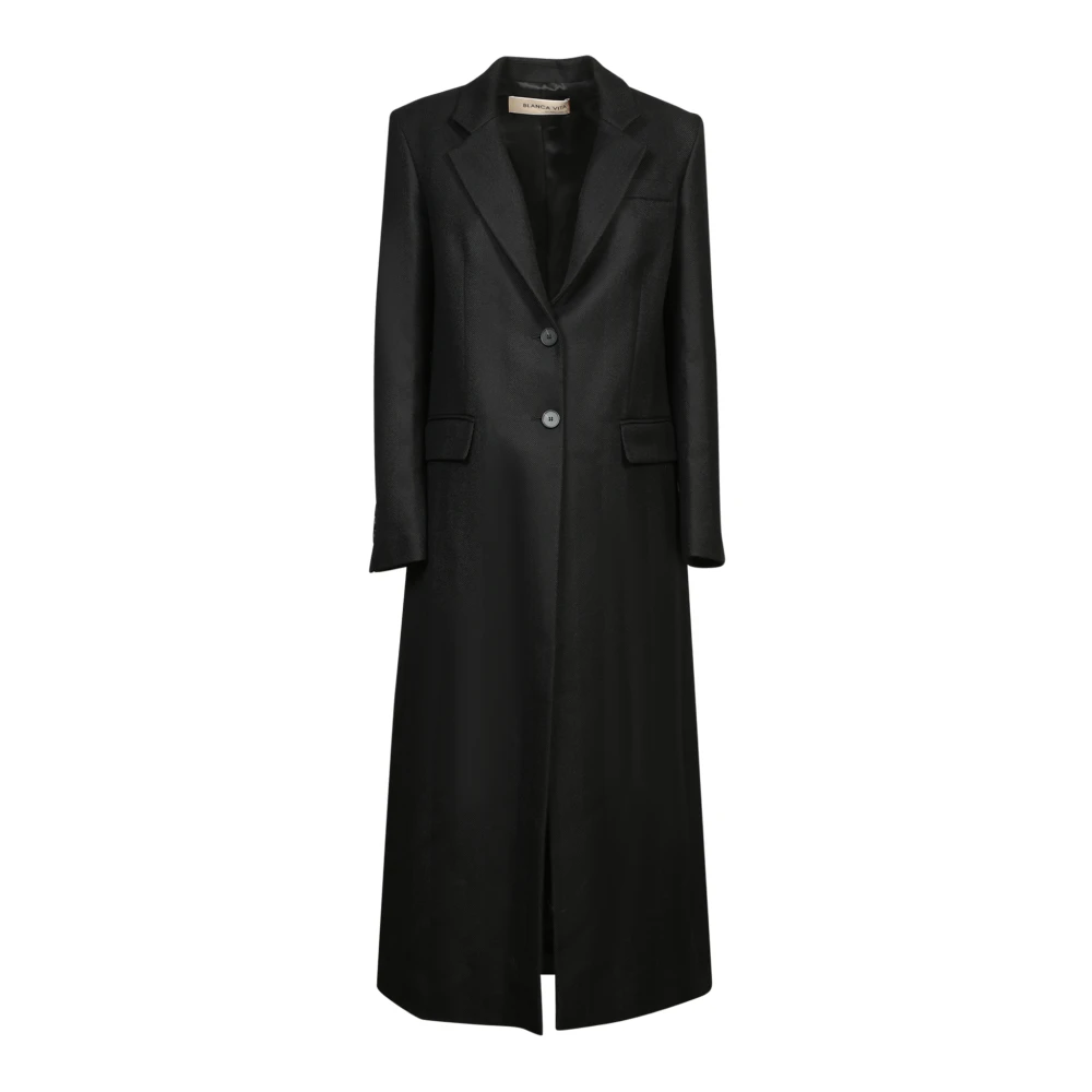Blanca Vita Zwarte jas voor vrouwen Aw24 Black Dames