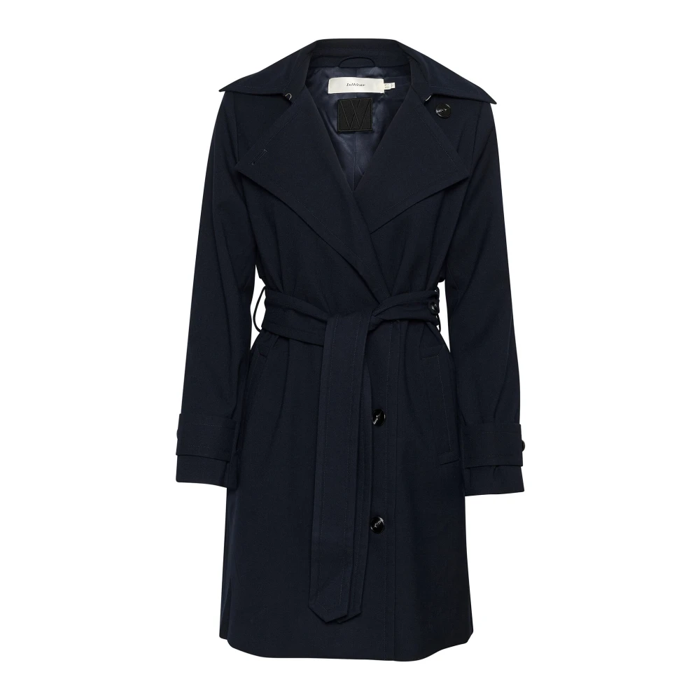 InWear Blauwe Trenchcoat Ulrykaiw Stijl Blue Dames