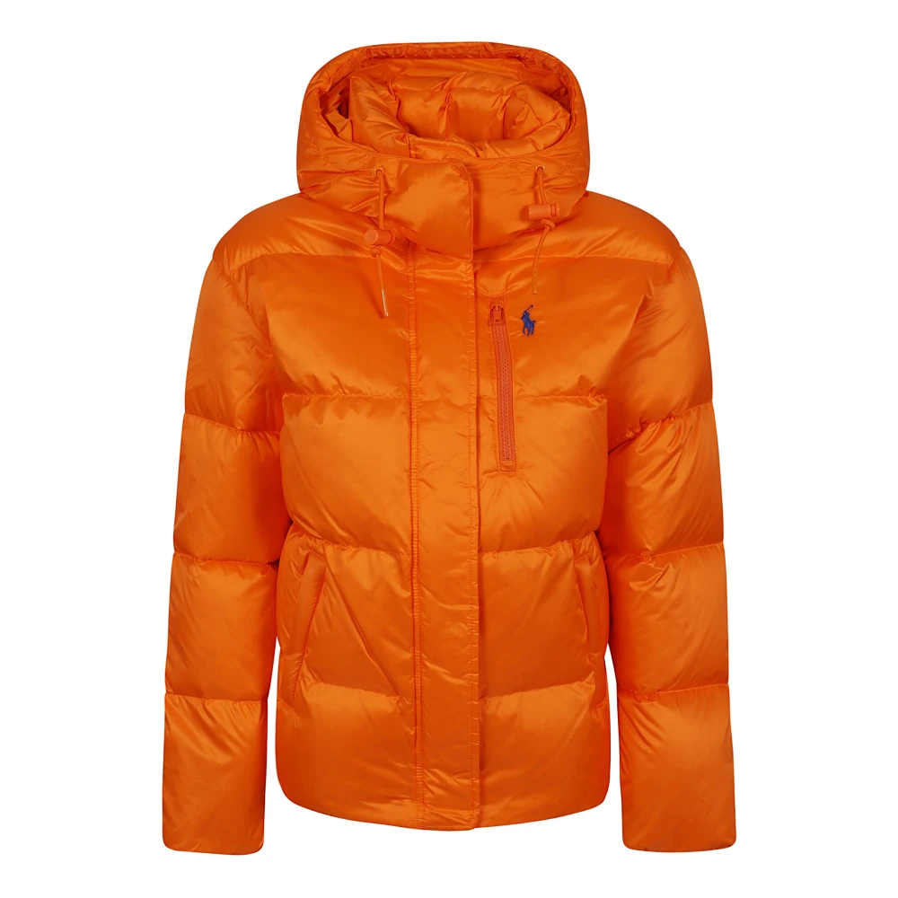 Polo Ralph Lauren Gewatteerd Donsjack Waterafstotend Oranje Orange Dames