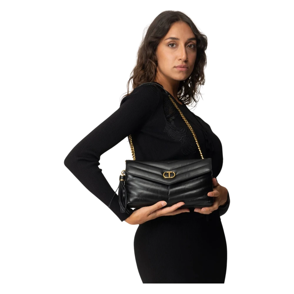 Twinset Zwarte tassen voor een stijlvolle uitstraling Black Dames