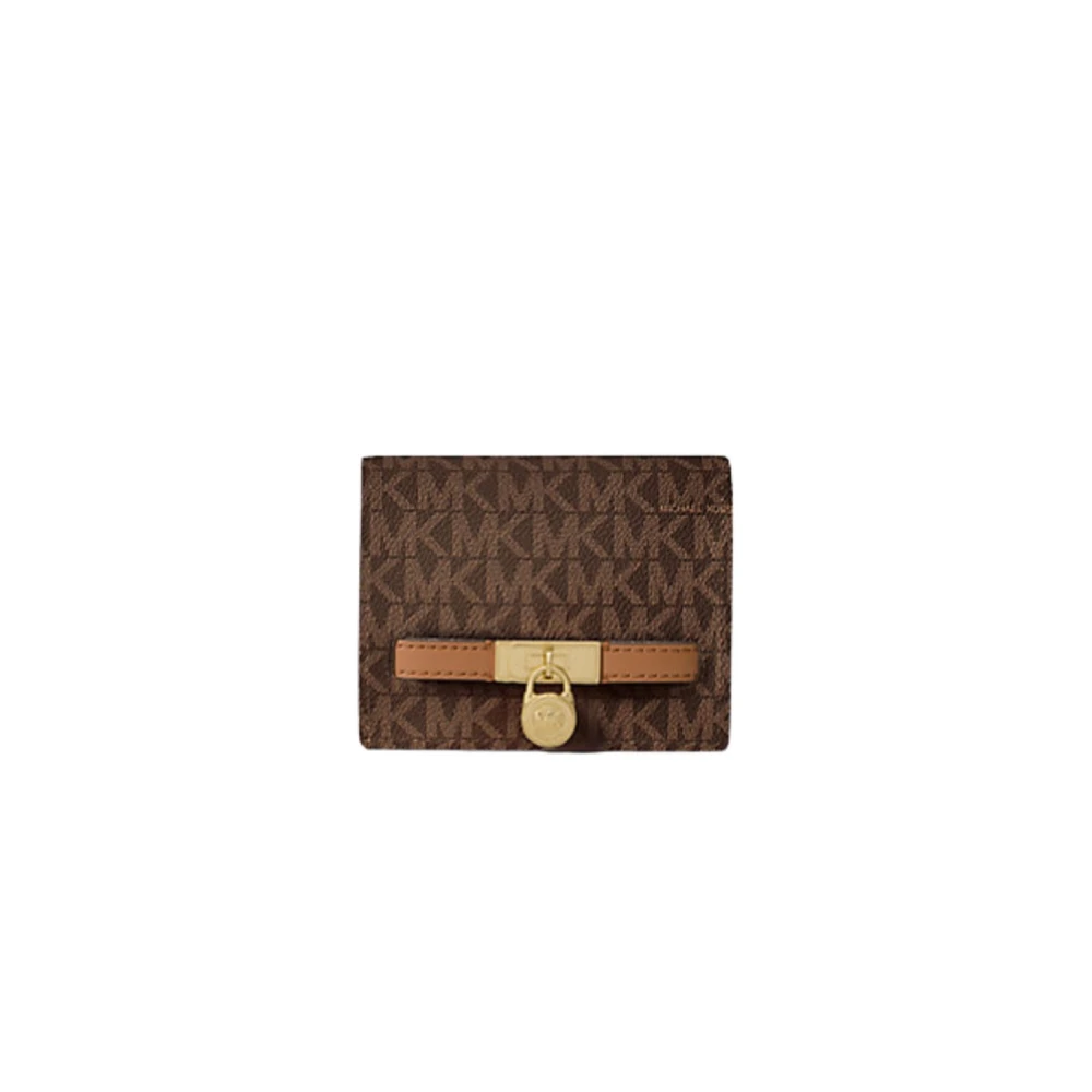 Michael Kors Women's Brown Wallets & Cardholders, One Size, Hamilton Moderne Compact Wallet