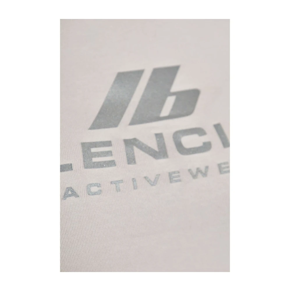 Balenciaga Witte T-shirts en Polos met Logo Print White Dames