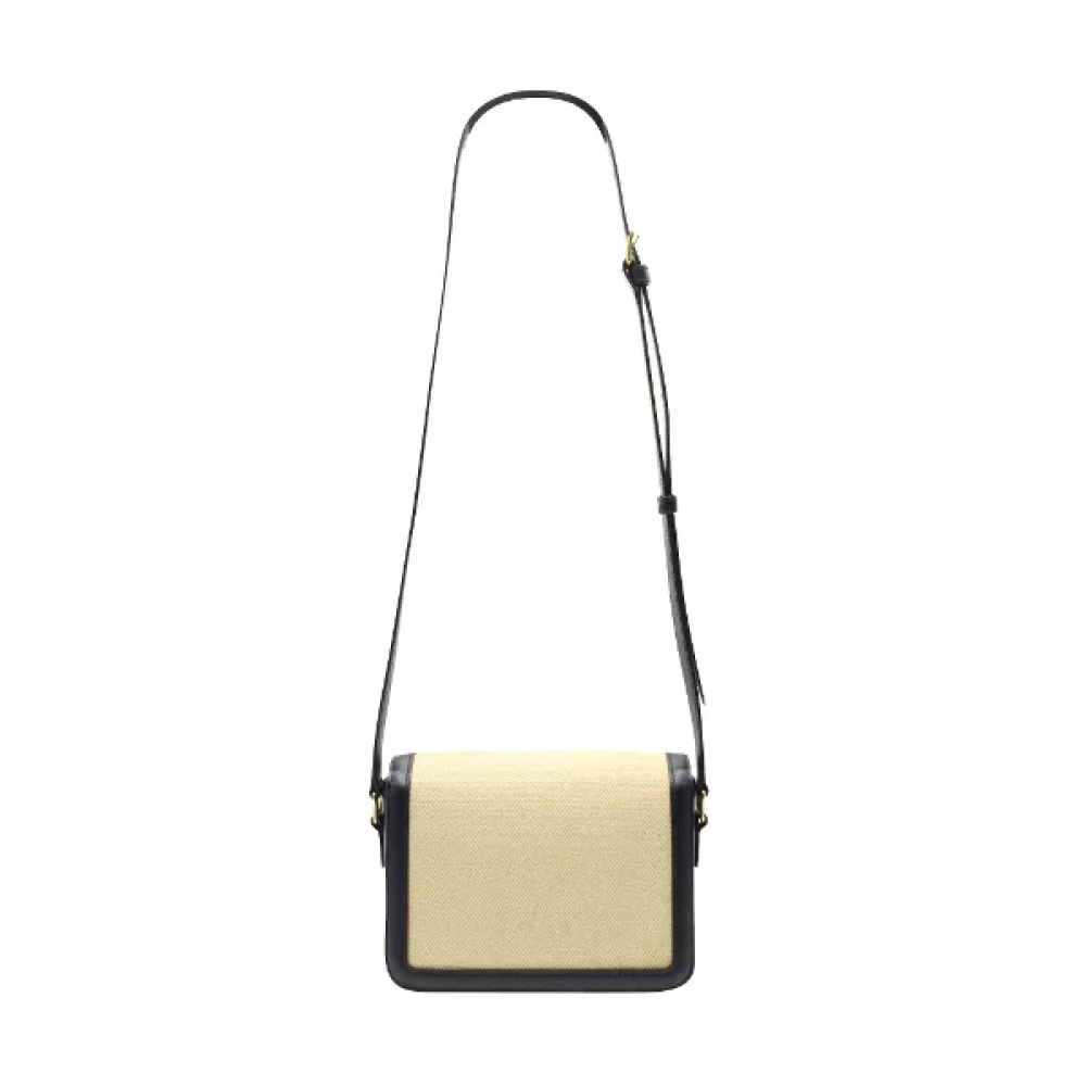 Celine Vintage Pre-owned Canvas crossbody-bags Beige Dames