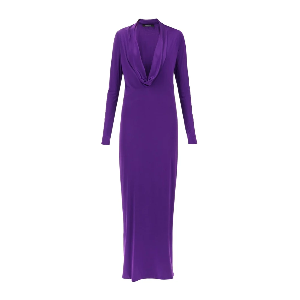 Versace Elegant Svart Cocktailklänning Purple, Dam
