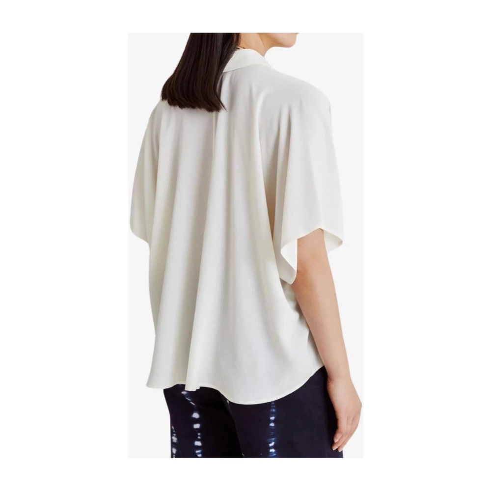 Momoni Zijden Shirt Brooklyn Stijl Beige Dames