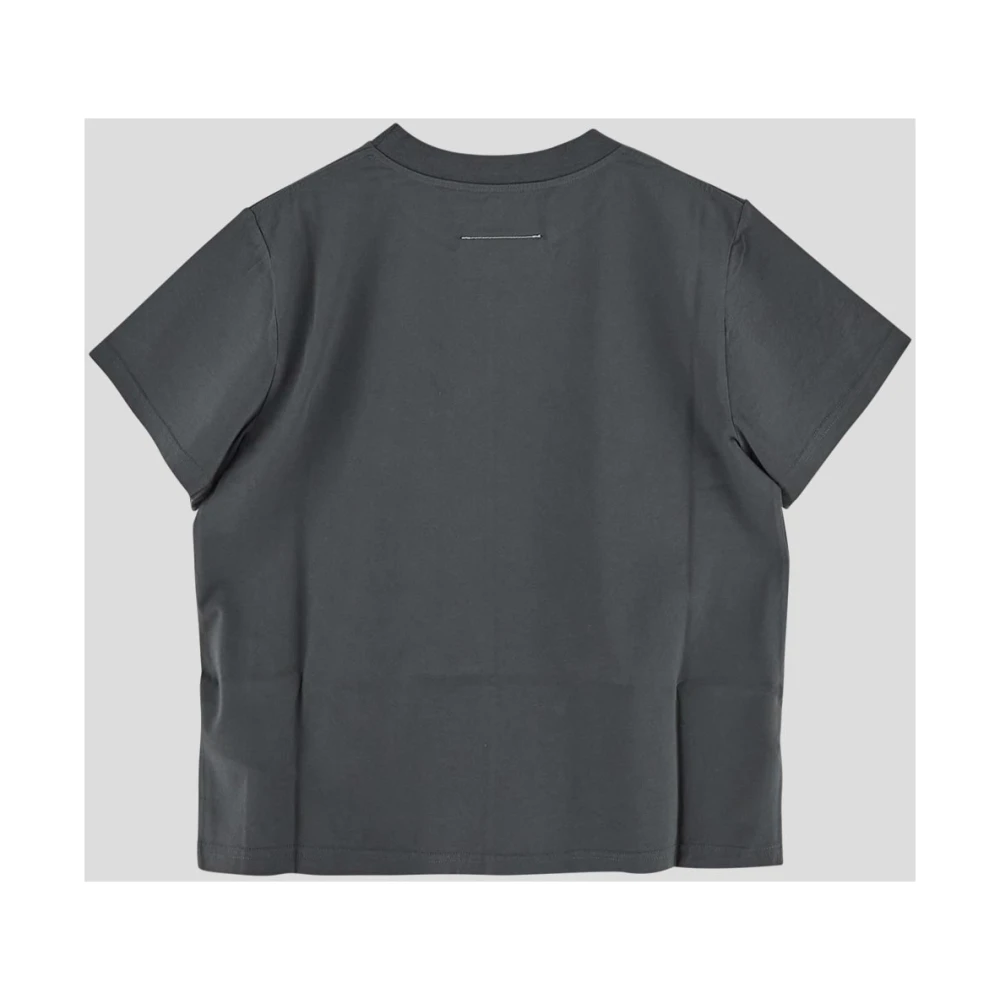 MM6 Maison Margiela Katoenen Logo T-shirt Gray Dames
