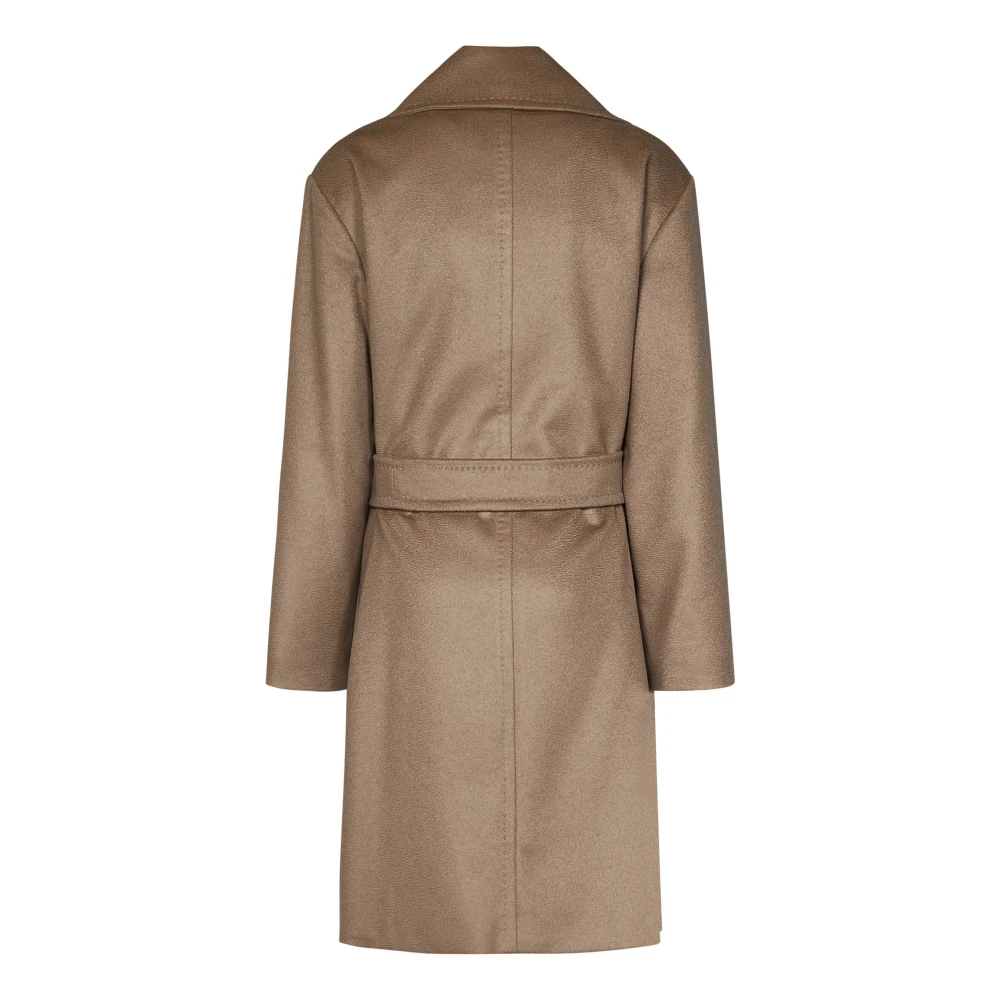 Max Mara Beige Cashmere Wrap Coat Aw24 Beige Dames