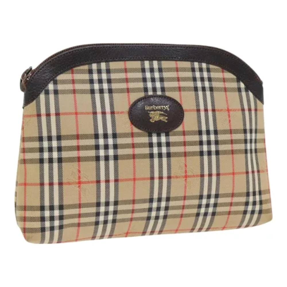 Burberry Vintage Pre-owned Canvas pouches Beige Dames