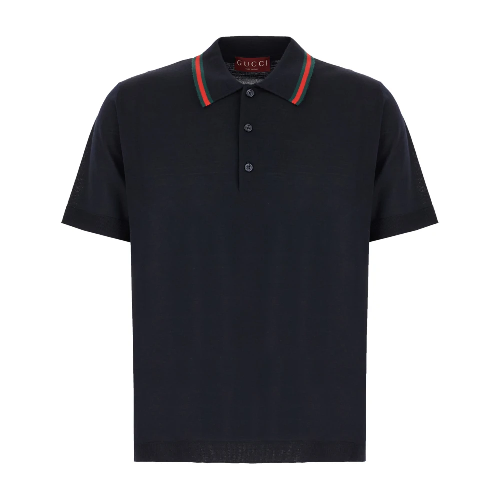 Gucci Klassieke Polo Shirt voor Mannen Blue Heren