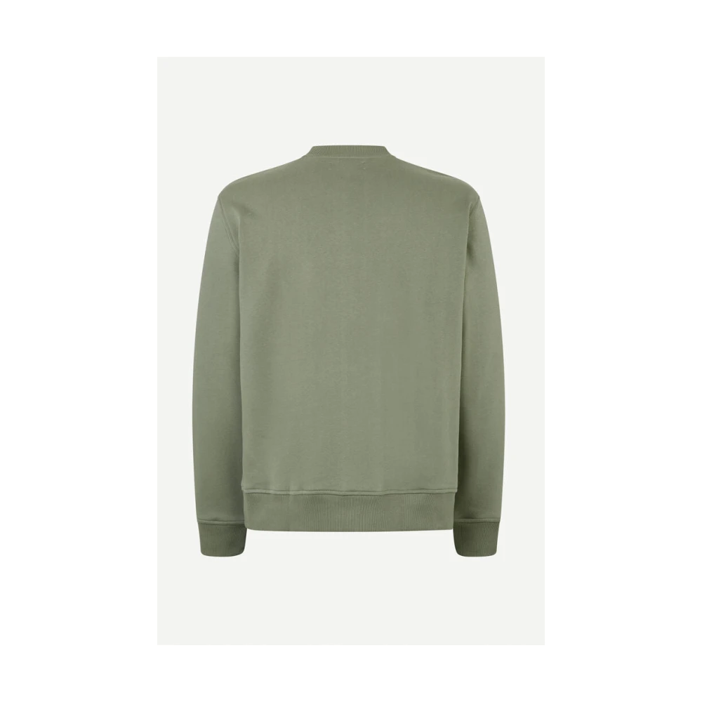 Samsøe Biologisch Katoen Crew Neck Sweatshirt Green Heren