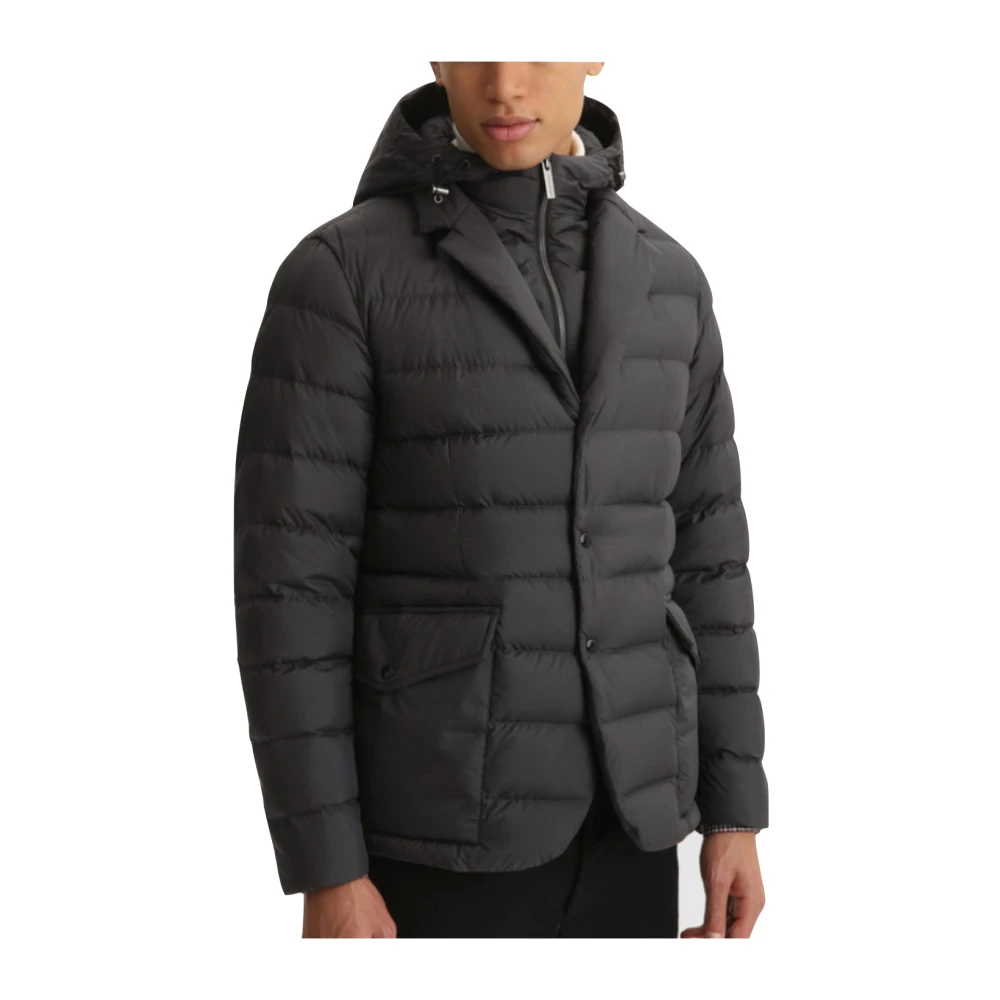 Woolrich 2-in-1 Gewatteerde Donsblazer Blue Heren