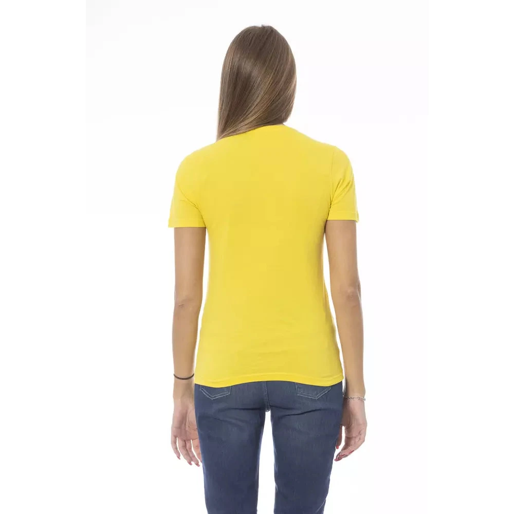 Baldinini Trendy Katoenen T-Shirt Yellow Dames