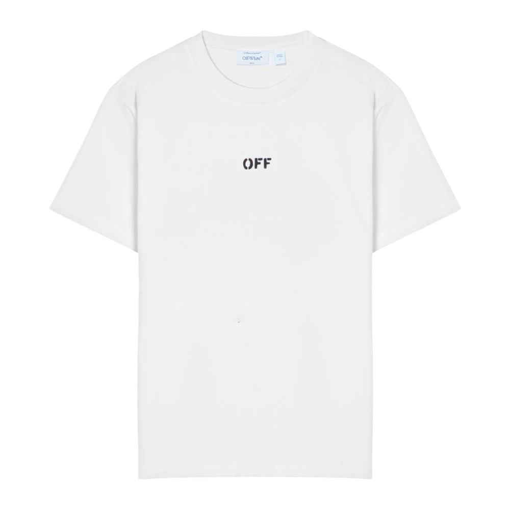 Off White Men's White Off T-Shirts, M, Cotton T-Shirt With Logo