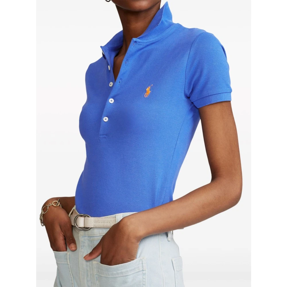 Ralph Lauren Iris Blue Julie Polo Shirt Blue Dames
