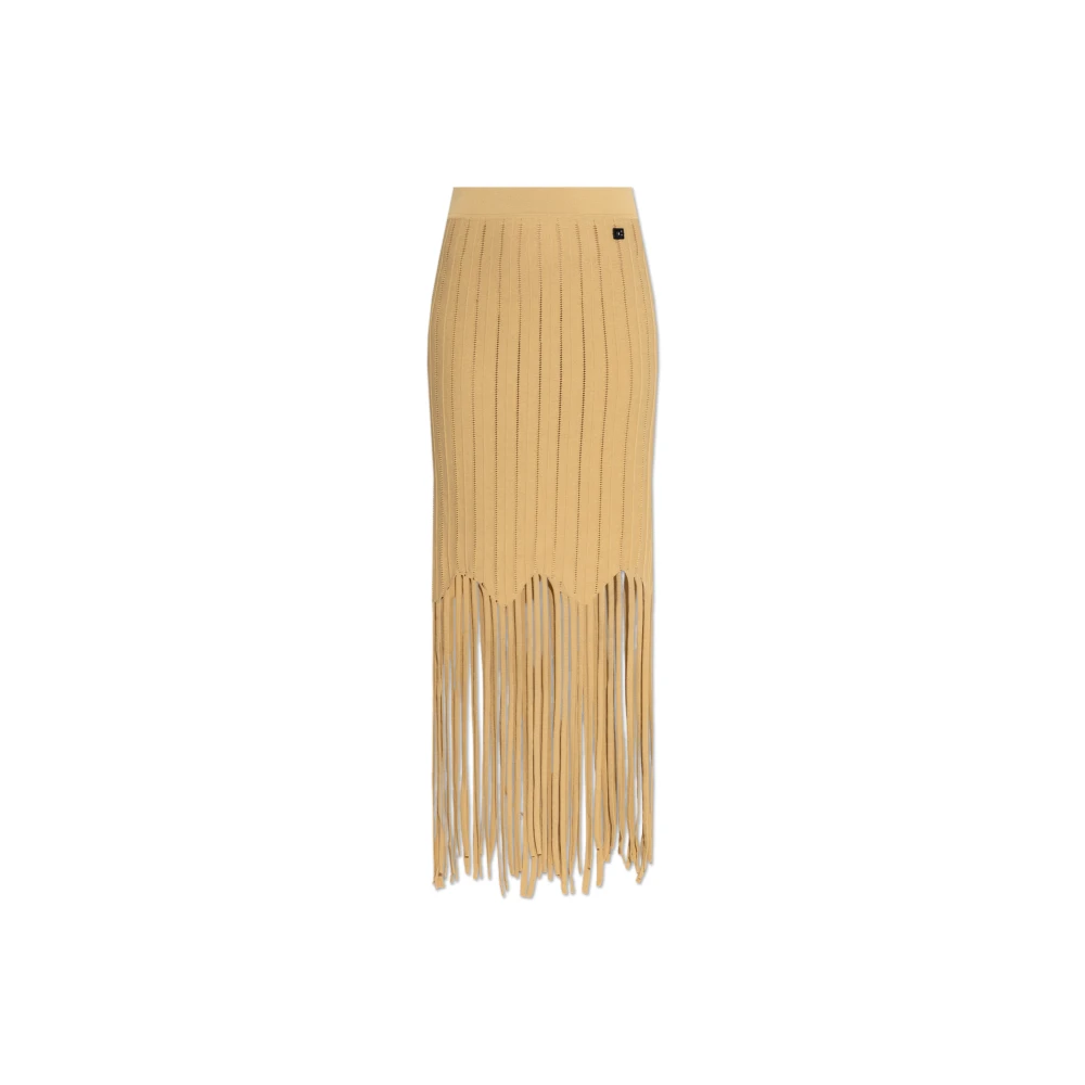 Balmain Beige Decorative Knit Skirt - Female - Maxi Skirts - S - Skirts