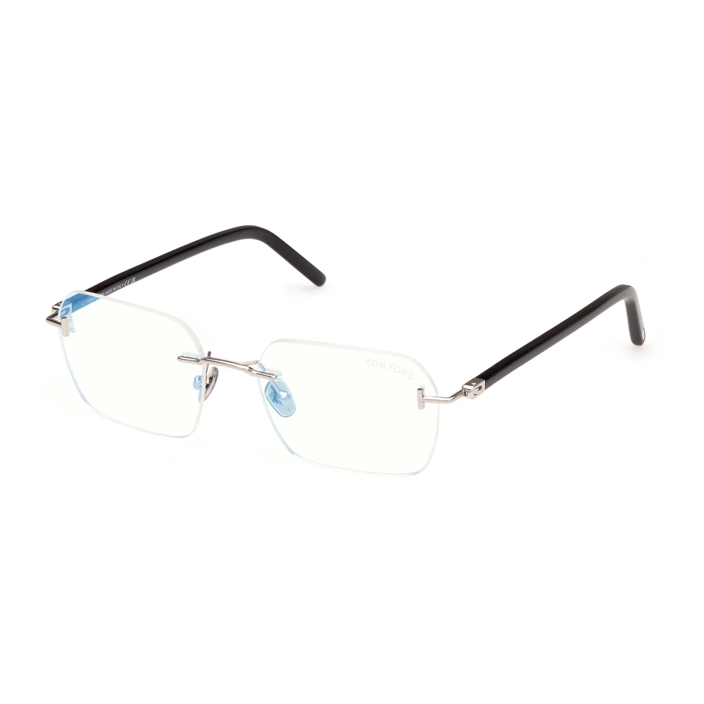 Tom Ford Blauw Blok Brillen Montuur Black Unisex