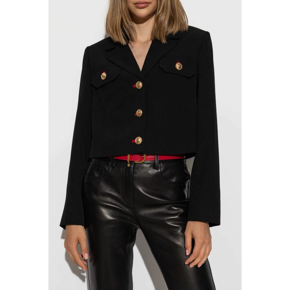 Versace Blazer met open revers Black Dames