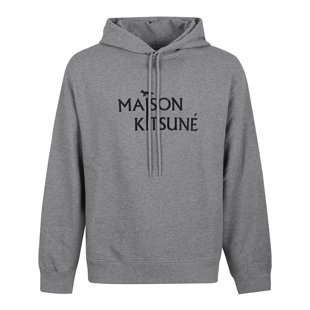 Maison Kitsuné Men's Gray Hoodies, M, Pillar Comfort Hoodie