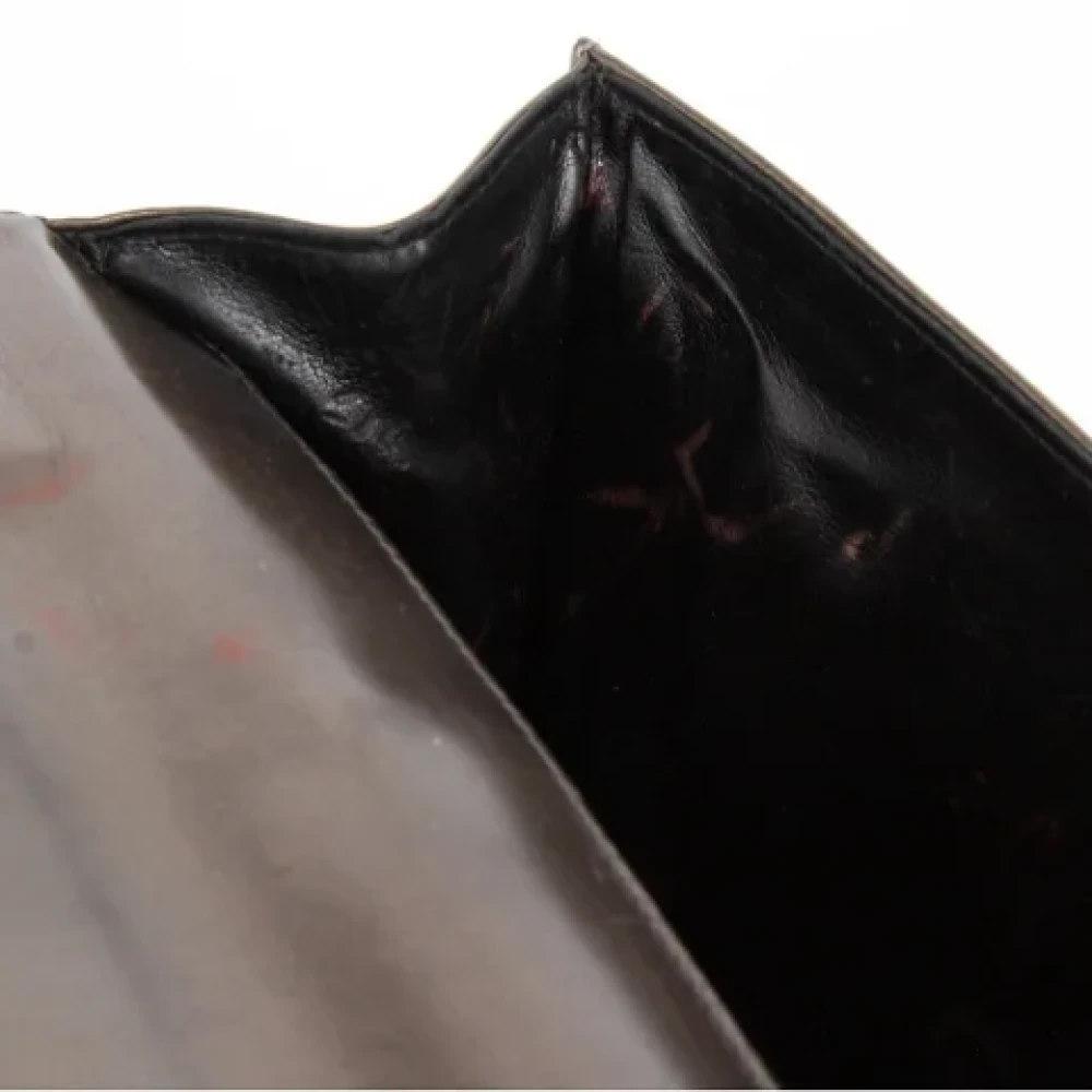 Salvatore Ferragamo Pre-owned Leather clutches Brown Dames