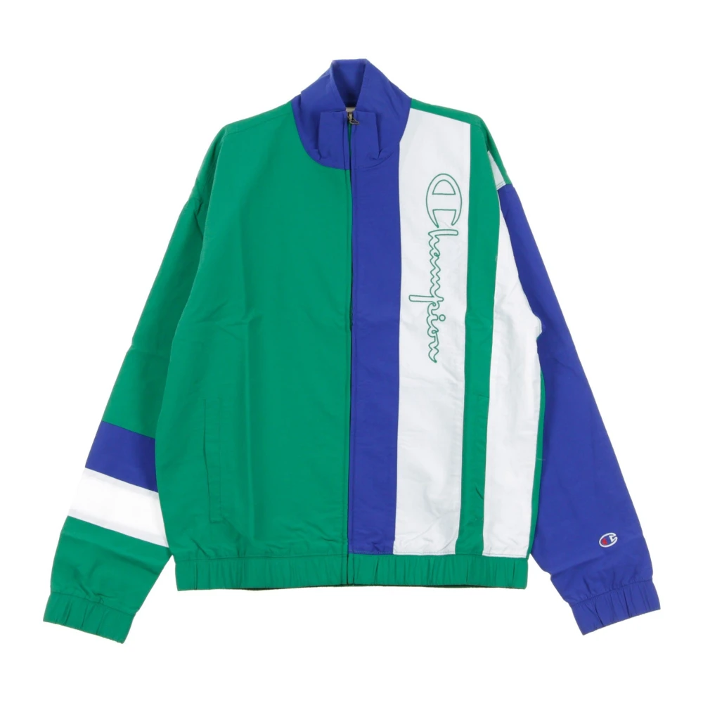 Champion Windjack met volledige rits Groen Blauw Wit Multicolor Heren
