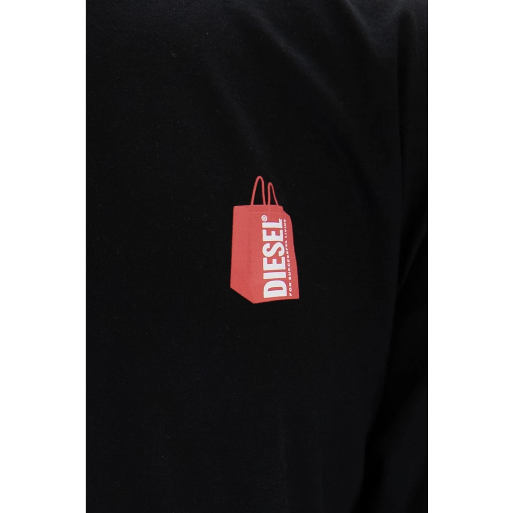Diesel Heren Slip-On T-shirt Black Heren
