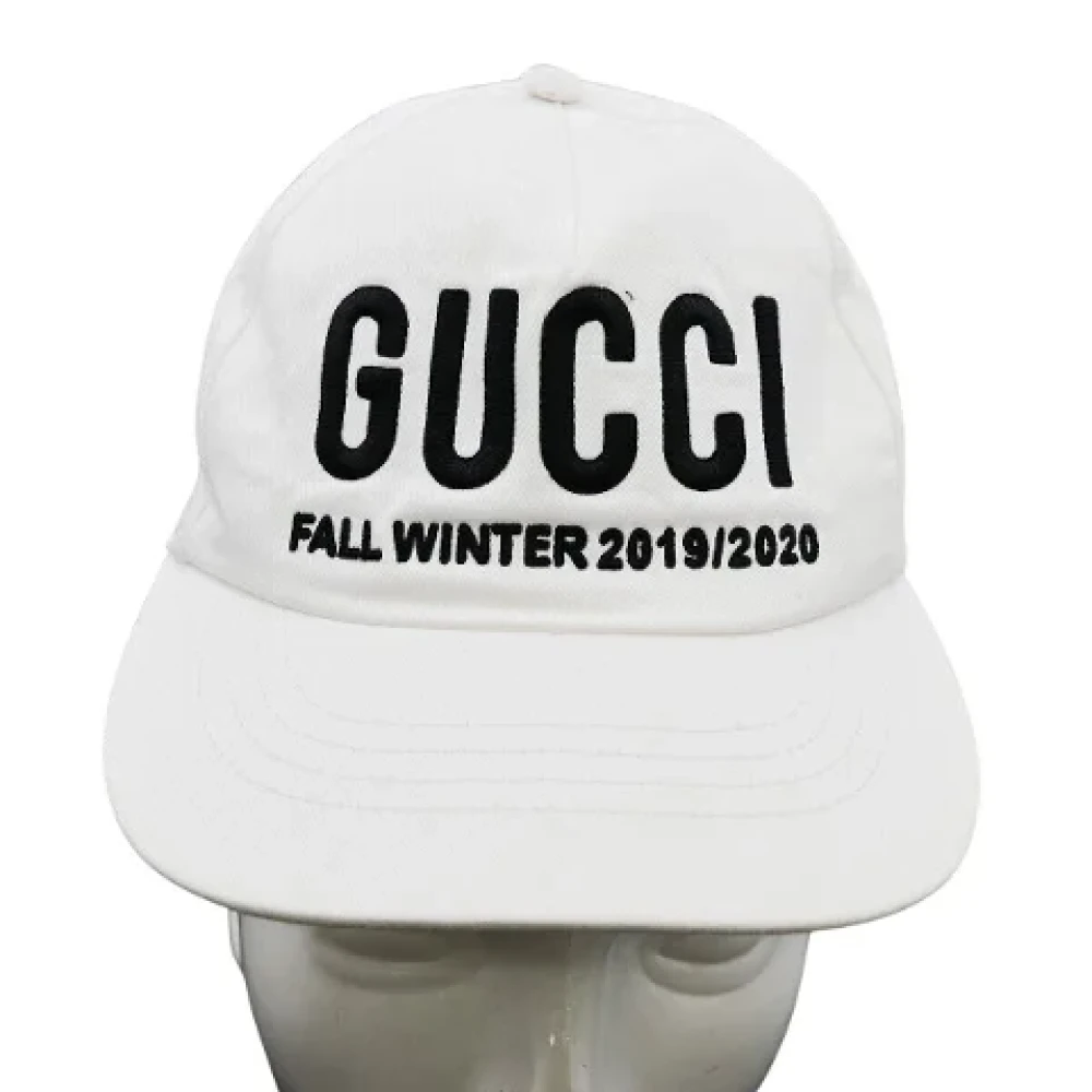 Gucci Vintage Pre-owned Cotton hats White Dames