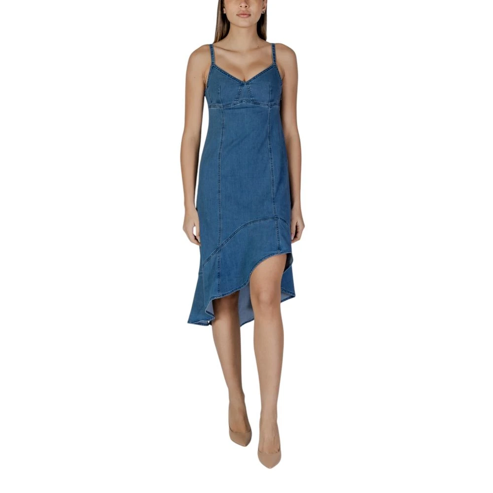 Desigual Vrouw Blauw Cotton Long Dress