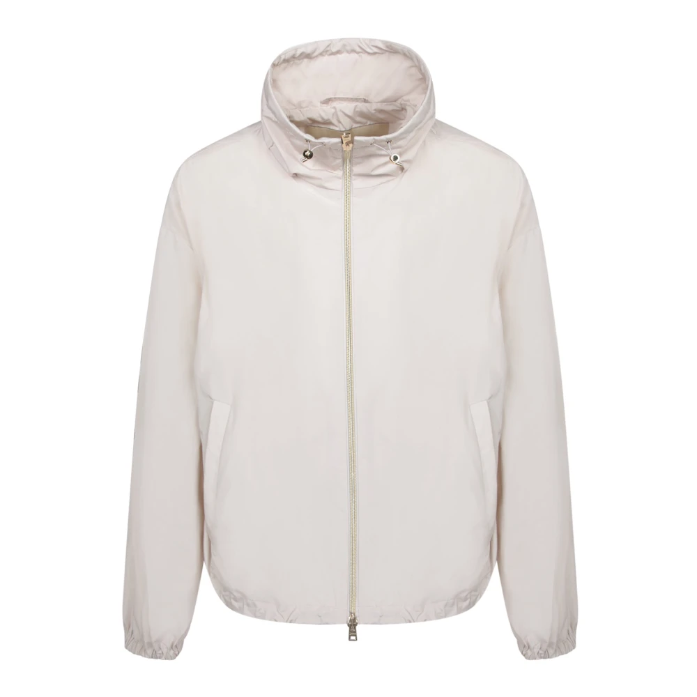 Herno Vrouw Wit Jassen Dames, S, Polyester, Techno Taffeta Jas